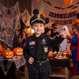Halloween Police Costume For Kids, Police Officer Costume For Boys, RolePlay Themed Party