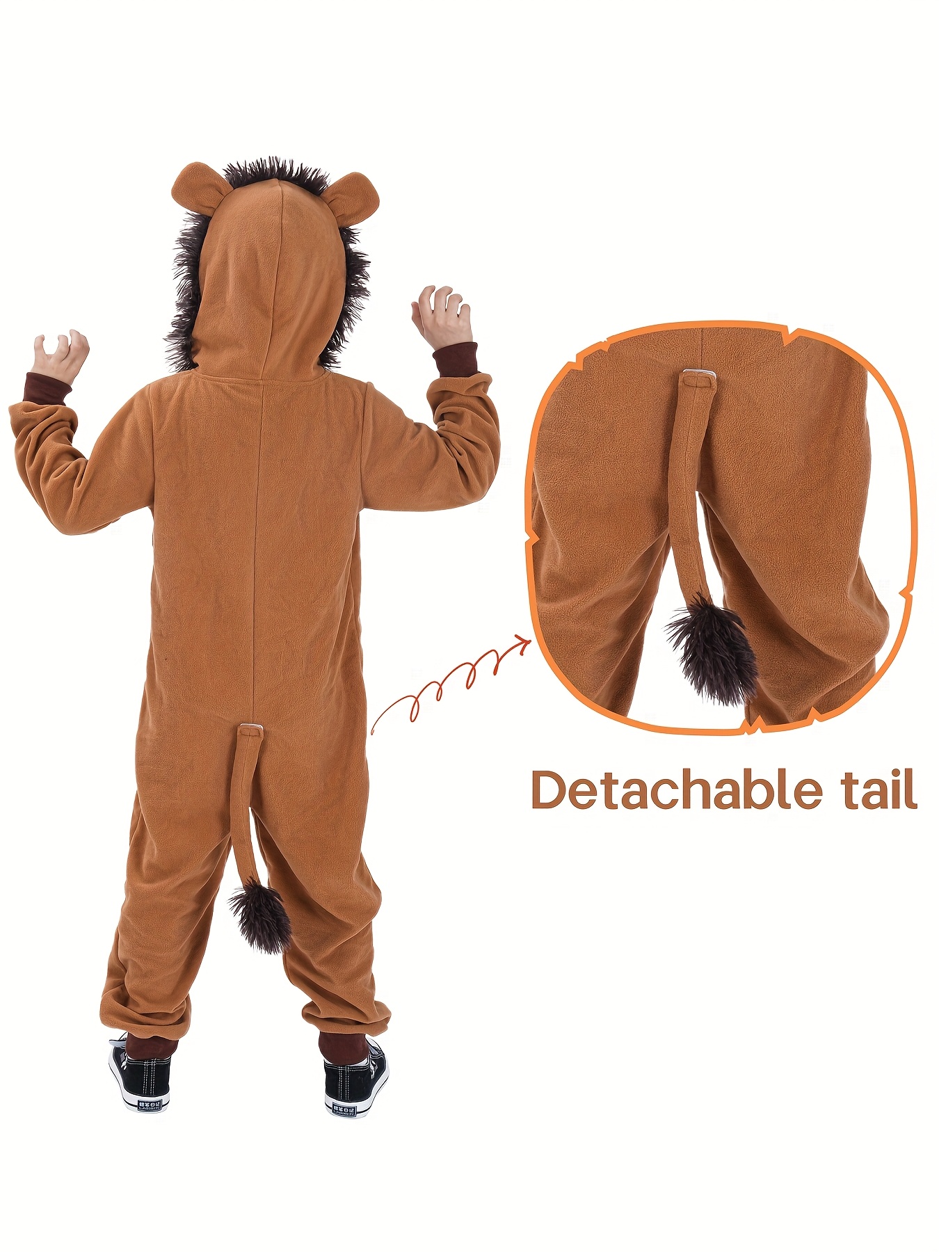 Children's Lion Bodysuit, Unisex Lion Animal for Halloween Themed Parties, Perfect for Outdoor - Image 6