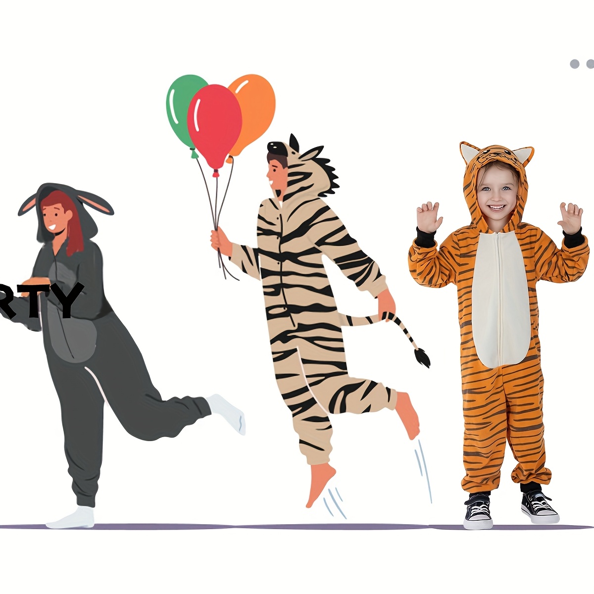 Kids Tiger Jumpsuit, with Detachable Tail, Novelty Unisex Kid Animal Outfit Christmas Halloween Dress Up Costume