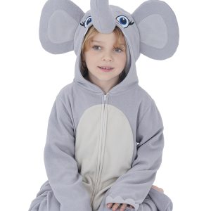 Kids Elephant Animal Cosplay Costume, Jumpsuit for Boys & Girls, for Halloween Christmas Themed Party