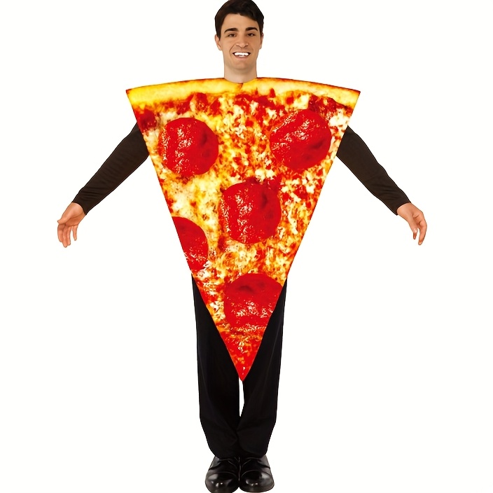 Halloween Costume Carnival Halloween Cosplay Masquerade Stage Costumes for Adults, Delicious Pizza Party Performance Outfits