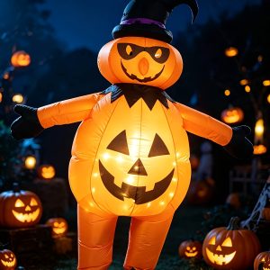 Halloween Inflatable Pumpkin Costume, Adult Witch Hat, Funny Inflatable Costume, Masquerade Ball, Makeup Ball, Stage Performance Costume
