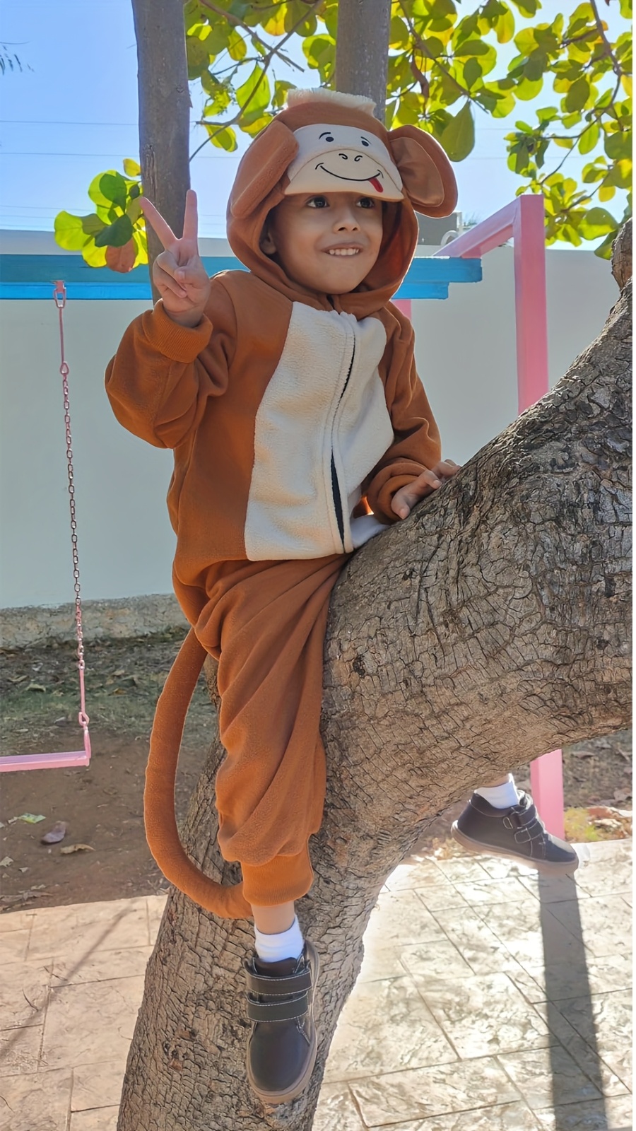 Cute Animal Costume for Boys And Girls, Soft And Comfortable Monkey Jumpsuit, Suitable for Theme Events, Party Dress Up