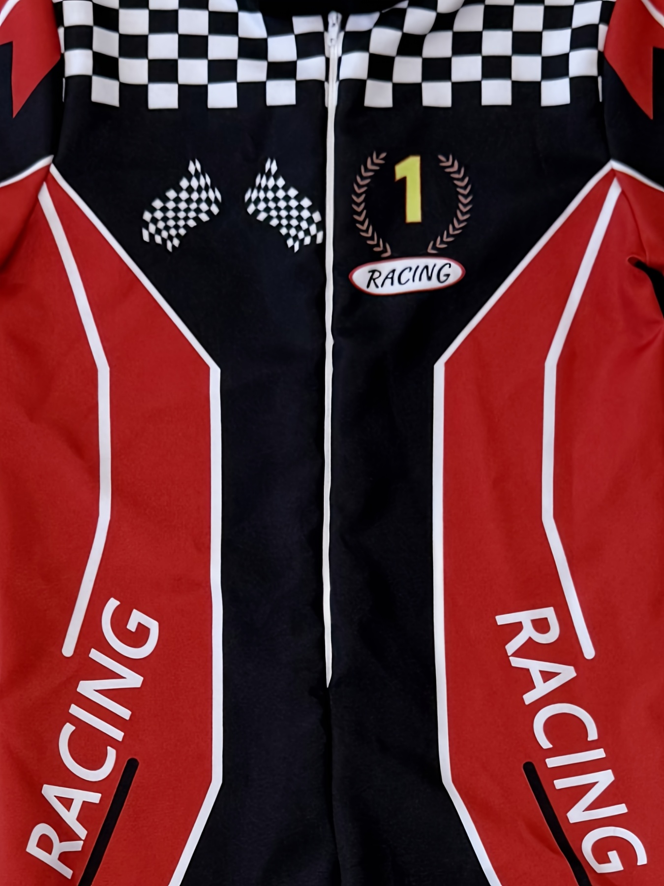 Handsome Boy Racing Suit, Set Includes Jumpsuit, Belt, and Hat, Suitable for Carnivals, Halloween, Stage Performances, Cosplay, Birthdays, and Various Parties