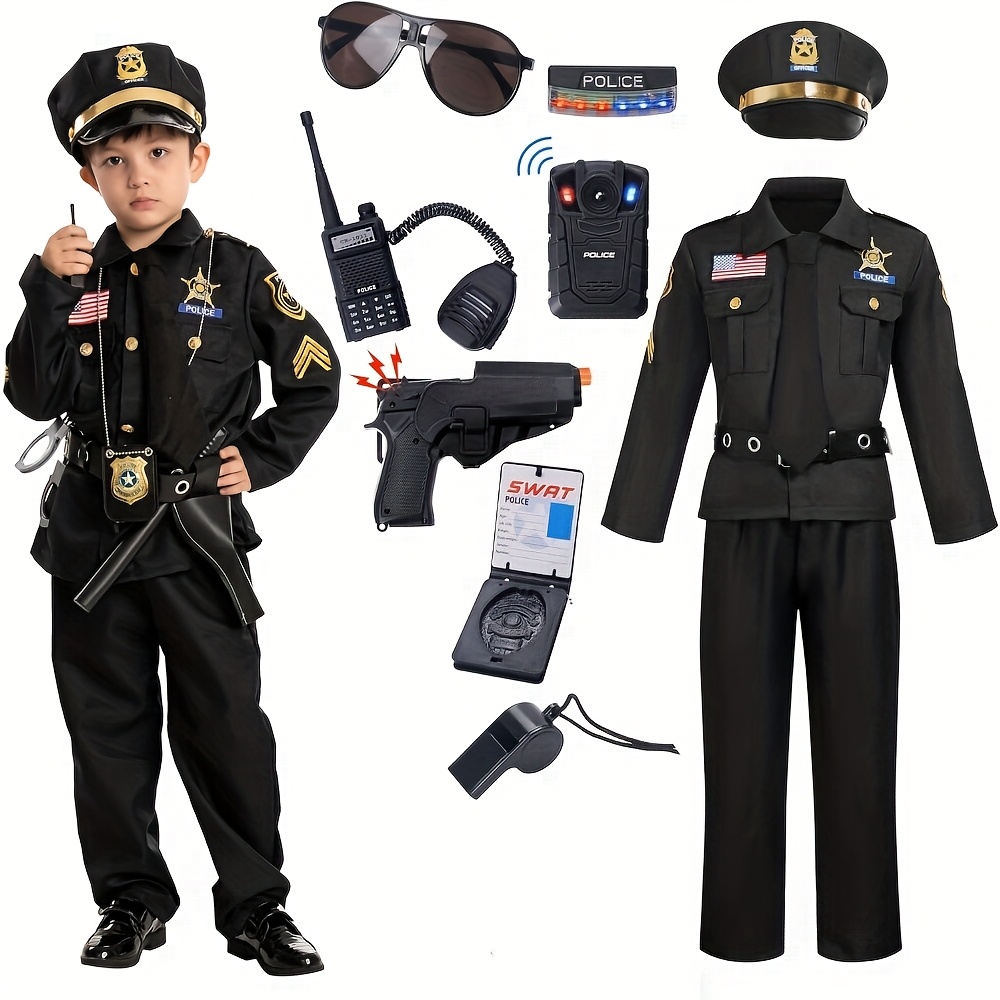 Halloween Police Costume For Kids, Police Officer Costume For Boys, RolePlay Themed Party - Image 6