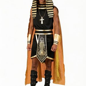 [Halloween] Halloween Costume Egyptian Pharaoh Cosplay Outfit, Holiday Party Performance Costume, Role Play Outfits Men