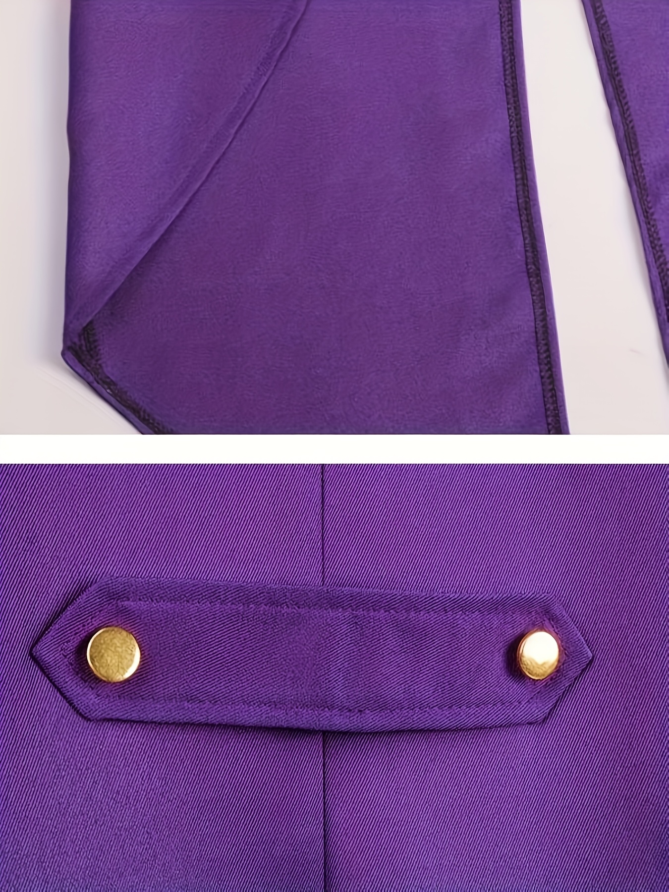 Halloween Costume An Interesting Clown Holiday Costume Top for Men, a Medium-length Tuxedo in a Purple and Green Colorblock Design. Suitable for Holiday Costumes and Street Performance Attire, Without Pockets