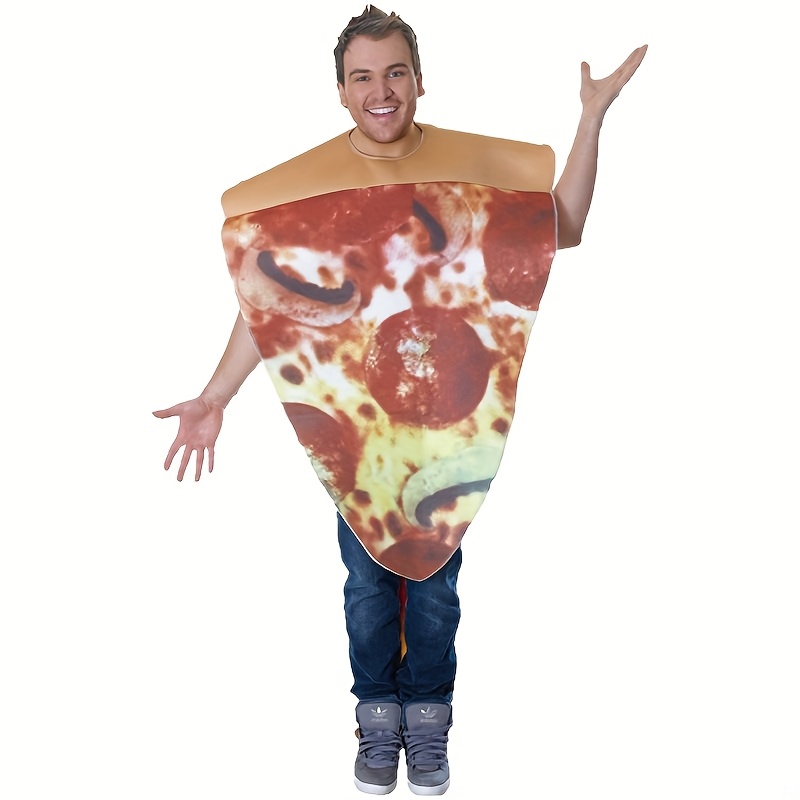 Halloween Costume Carnival Halloween Cosplay Masquerade Stage Costumes for Adults, Delicious Pizza Party Performance Outfits