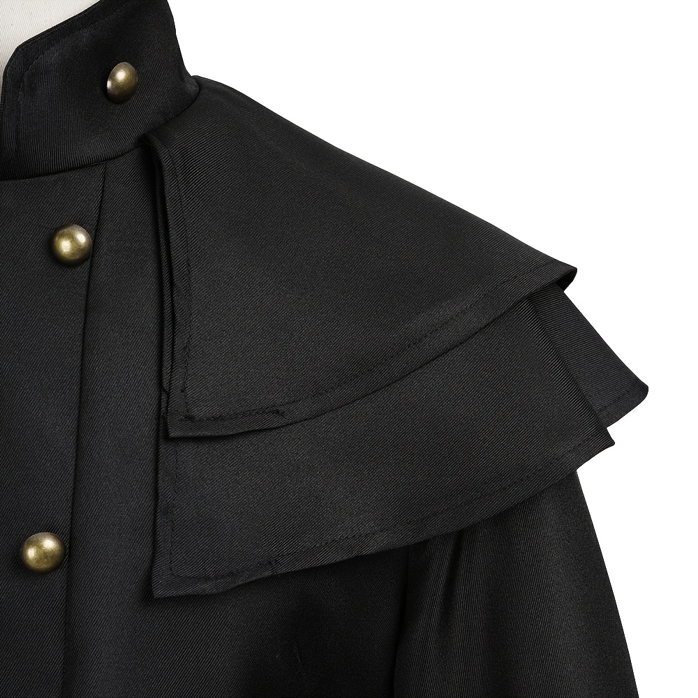 [Halloween] Halloween Costume Plague Doctor Halloween Costume, Bird-Beak Doctor Mask, Headgear, Gloves, Necklace, Hat, Belt, Coat, Cape, Horror Costume And Party And Cosplay Activity Additions, Role Play Outfits Men