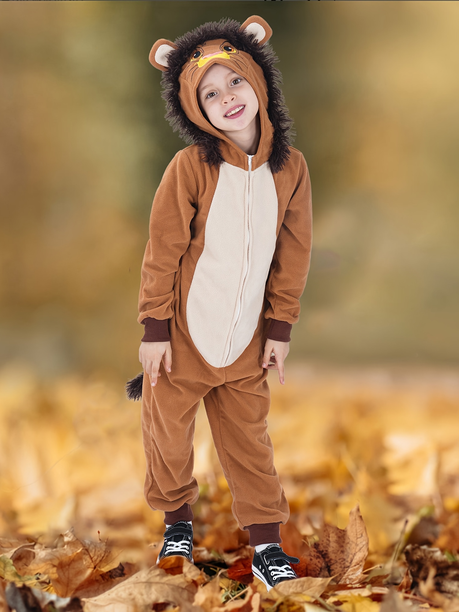 Children's Lion Bodysuit, Unisex Lion Animal for Halloween Themed Parties, Perfect for Outdoor