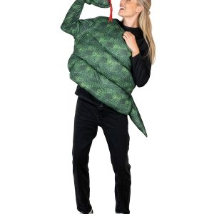 Python Print Top Cosplay Costume, Random Color Shade, Halloween Horror Green Snake Performance Outfit, One Size Fits All, Women's Holiday Party Attire