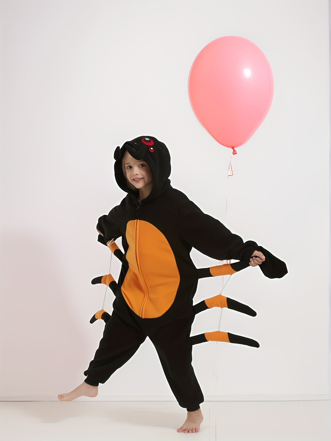 Spider Animal, Big Kids Onesies, Boys Animal One-Piece Pajamas, Thickened Cartoon Party Hooded Onesies, Girls Role, Halloween - Image 3