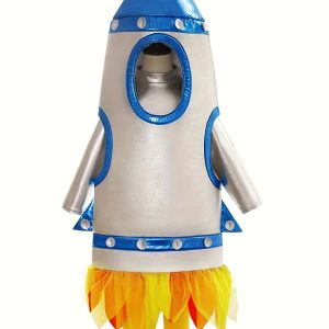 Halloween Sports Day Rocket Space Stage Spacesuit Astronaut Suit Rocket Cape Inner Layer Free Combination Suitable for Halloween Birthday Space-Themed Clothing