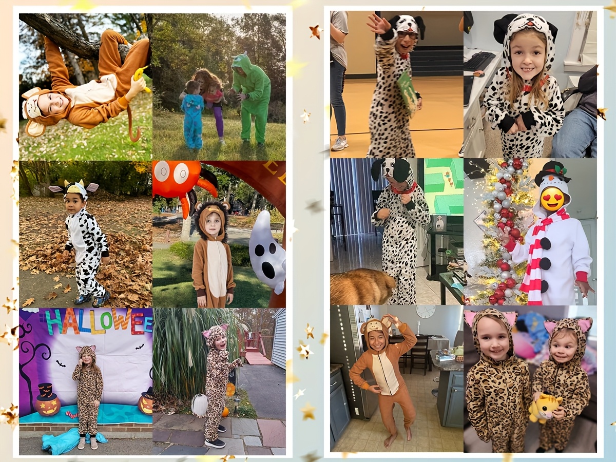 Children's Lion Bodysuit, Unisex Lion Animal for Halloween Themed Parties, Perfect for Outdoor