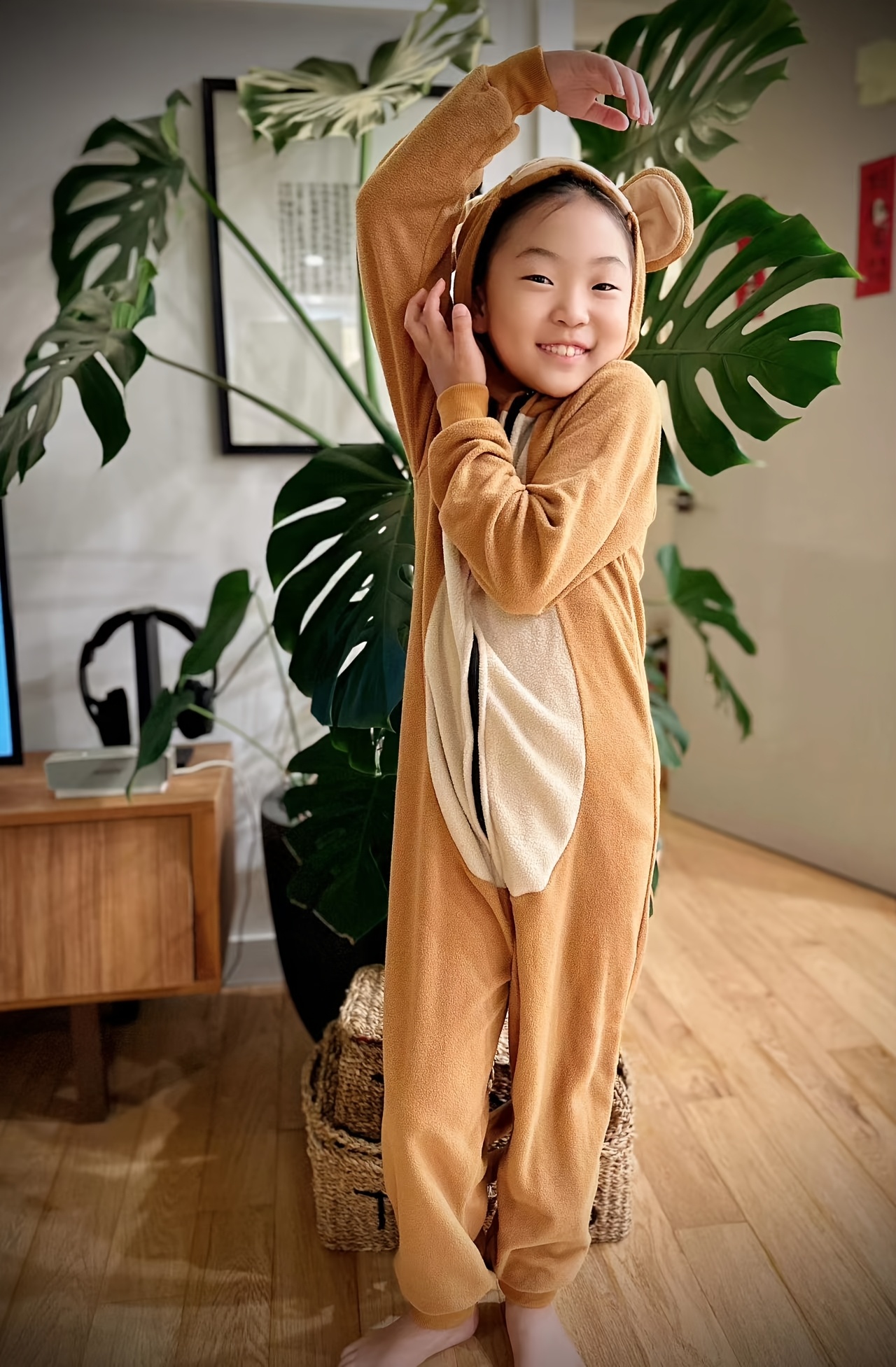 Cute Animal Costume for Boys And Girls, Soft And Comfortable Monkey Jumpsuit, Suitable for Theme Events, Party Dress Up