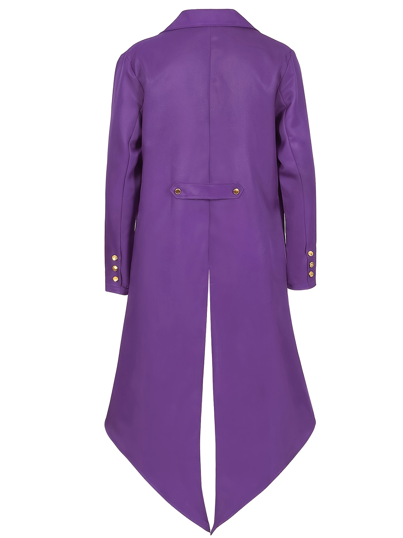 Halloween Costume An Interesting Clown Holiday Costume Top for Men, a Medium-length Tuxedo in a Purple and Green Colorblock Design. Suitable for Holiday Costumes and Street Performance Attire, Without Pockets - Image 2