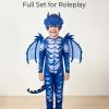 Frost Dragon Four-Piece Jumpsuit Wings Dragon Tail Headwear Homecoming Season Dress Halloween Party Campus Performance