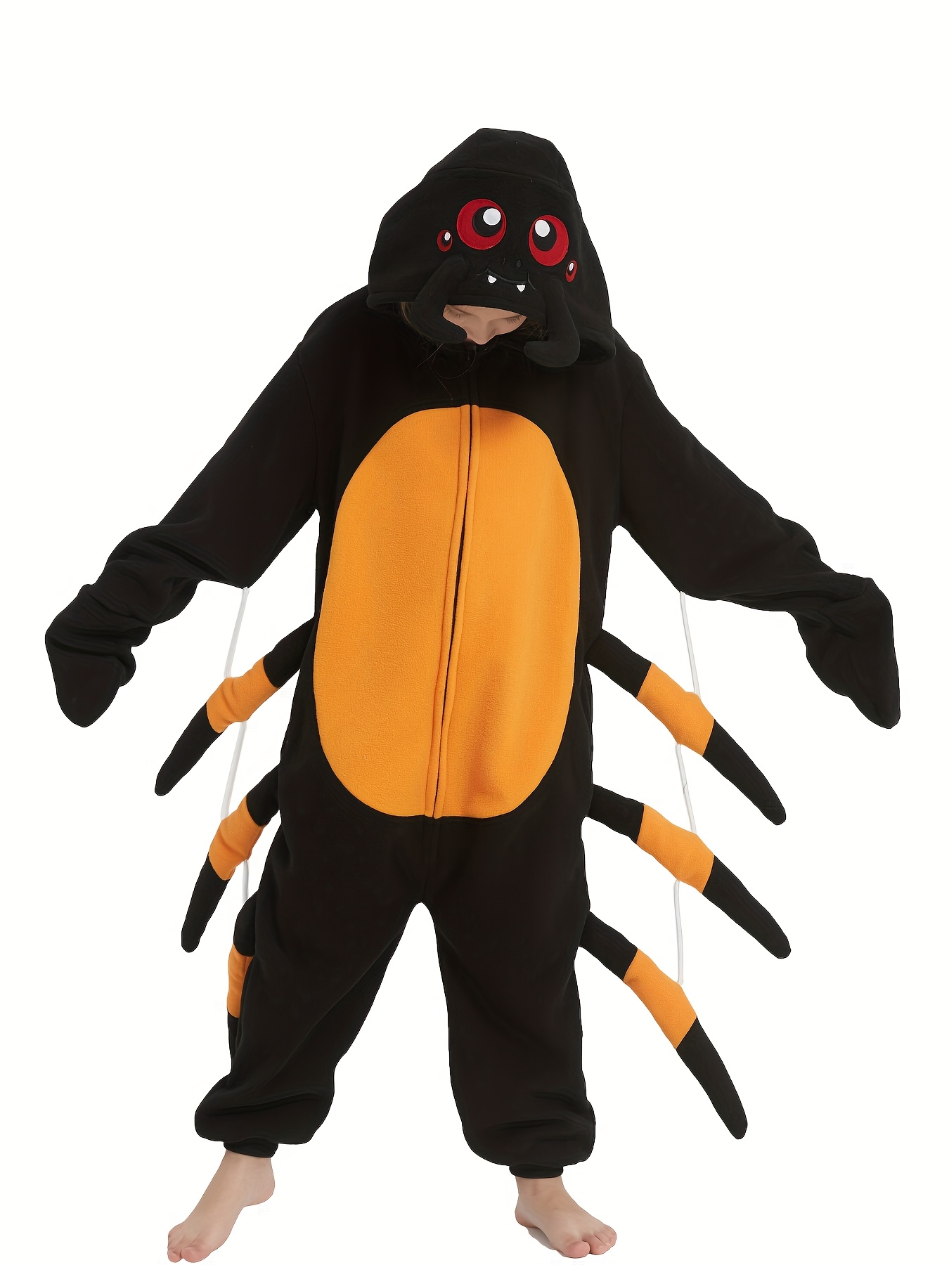 Spider Animal, Big Kids Onesies, Boys Animal One-Piece Pajamas, Thickened Cartoon Party Hooded Onesies, Girls Role, Halloween