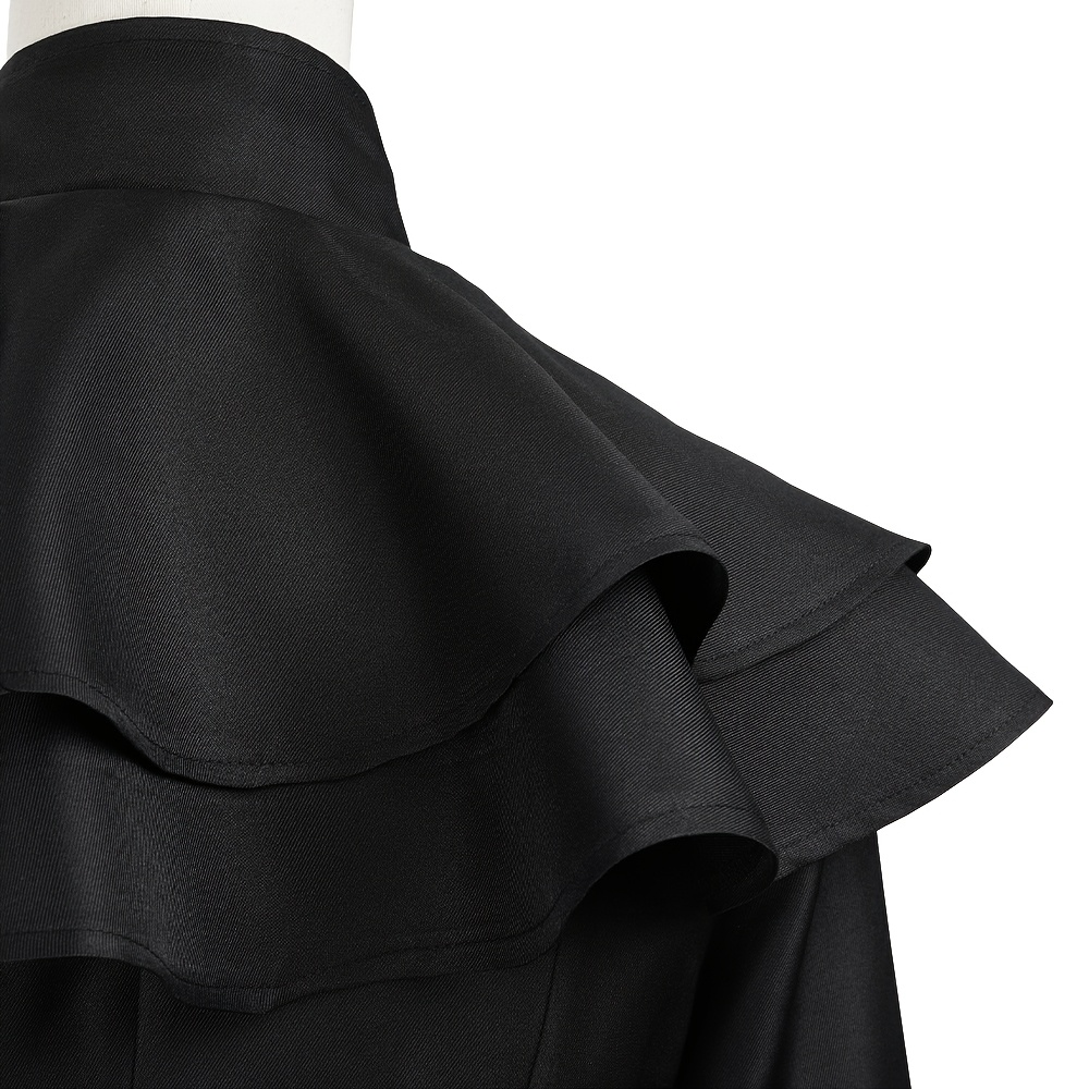 [Halloween] Halloween Costume Plague Doctor Halloween Costume, Bird-Beak Doctor Mask, Headgear, Gloves, Necklace, Hat, Belt, Coat, Cape, Horror Costume And Party And Cosplay Activity Additions, Role Play Outfits Men