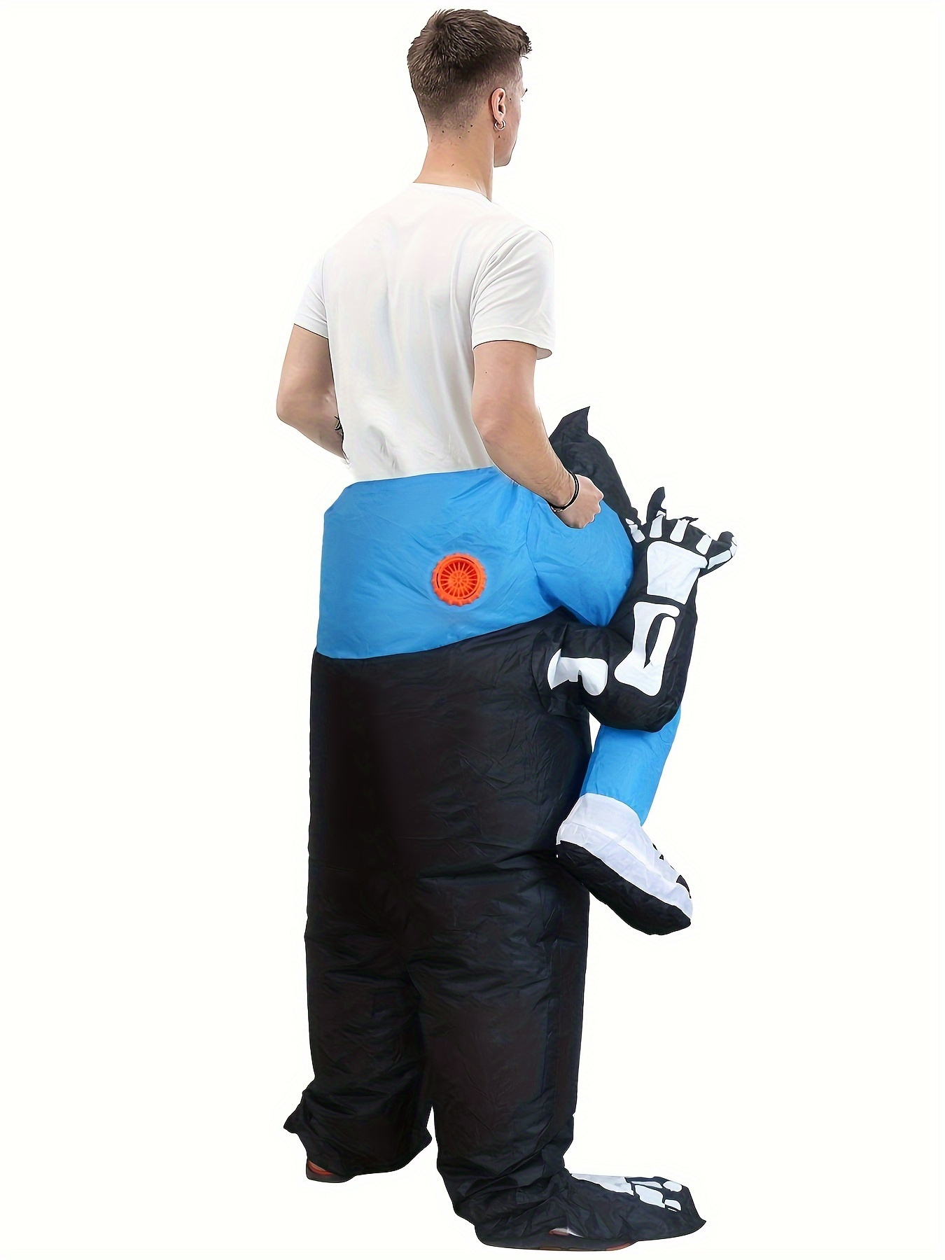 [Halloween] Fun Halloween Party Costume Inflatable Outfit, Suitable for Adults, Grim Reaper Skeleton Costume