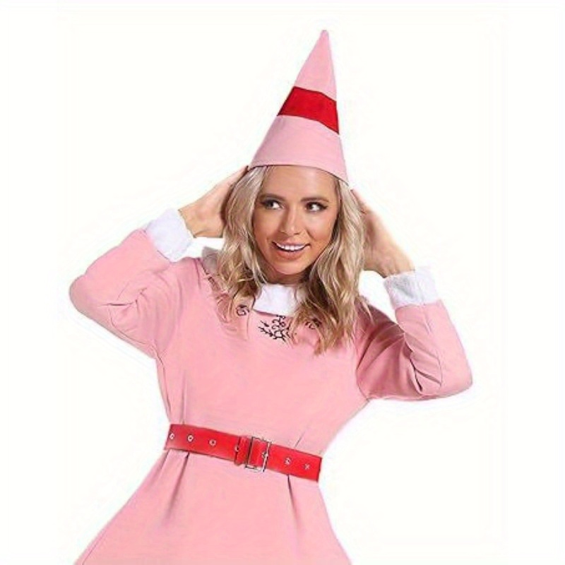 Adult Elf Costume, Halloween Christmas Cosplay Outfit Complete Set with Hat Tunic Top Pants Belt And Shoe Covers, Green Holiday Party Dress Up Costume