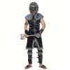 Eraspooky Men'S Viking Werewolf Halloween Costume Featuring a Hooded Cloak, Mask, Belt, Shin Protectors, Gloves, And Arm Bands, Role Play Outfits Men