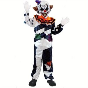 SYNCFUN Scary Clown Costume for Kids, Halloween Costume for Boys, Clown Halloween Outfit Set
